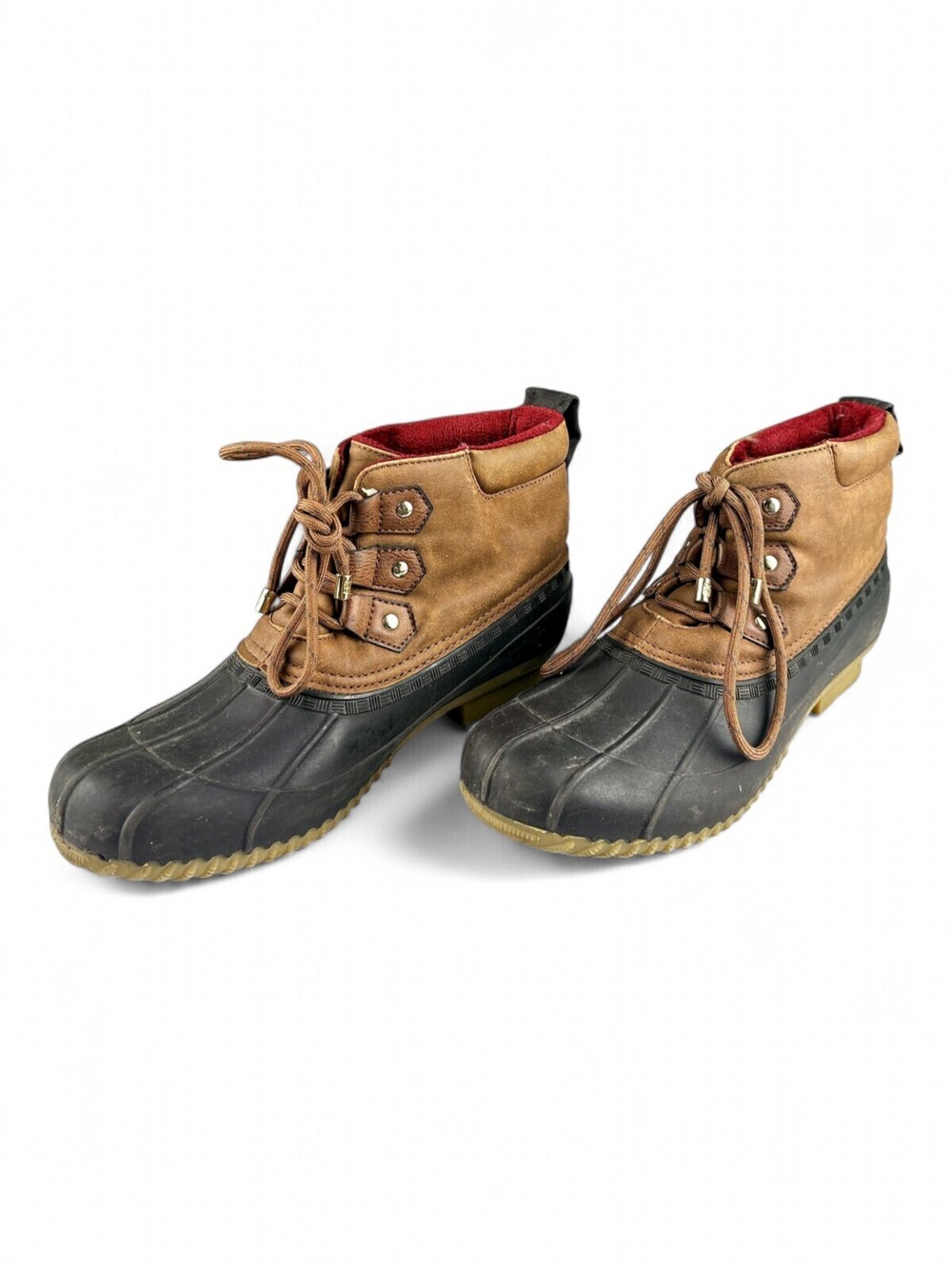 Tommy Hilfiger Men's Duck Boots Lace-Up Waterproof Size 8